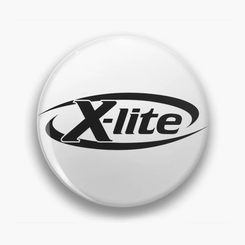 X-lite Black and White Brand Logo Design Pin