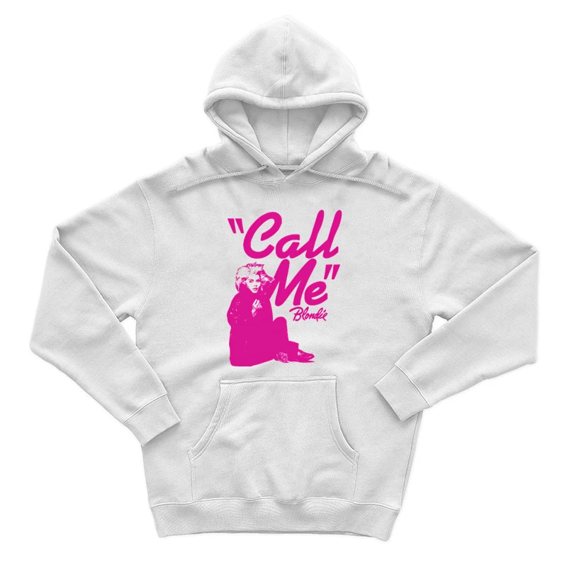 Vintage Pink "Call Me" Blondie Single Poster Male Pullover Hoodie