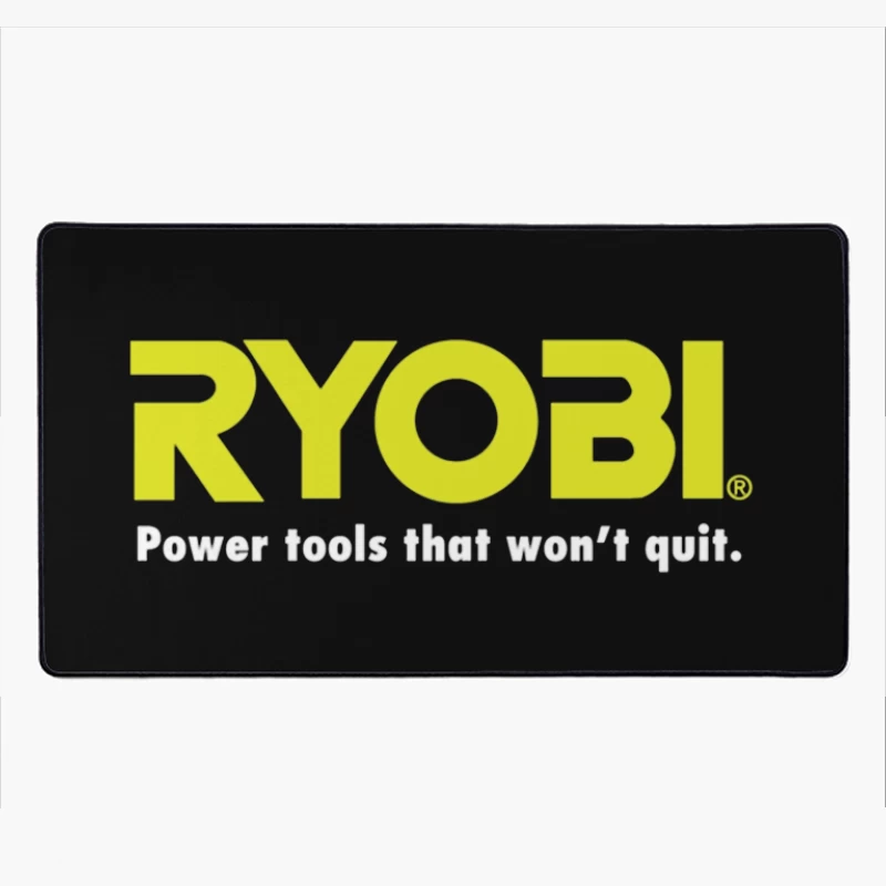 Ryobi Power Tools Corporate Logo with Slogan Desk Mat