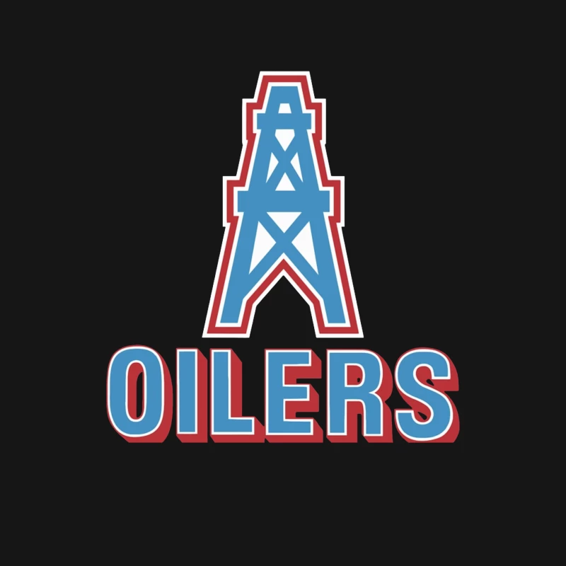 Houston Oilers Vintage NFL Team Logo with Oil Derrick Symbol Female Long Sleeve T-Shirt