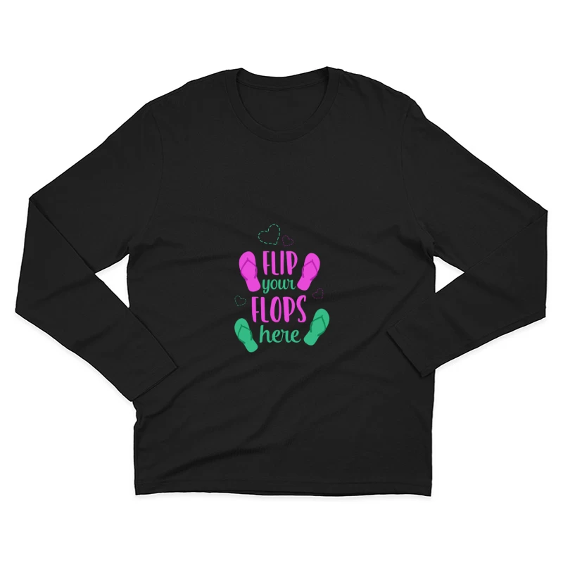 Décoration colorée avec tongs Homme Manches Longues T-Shirt