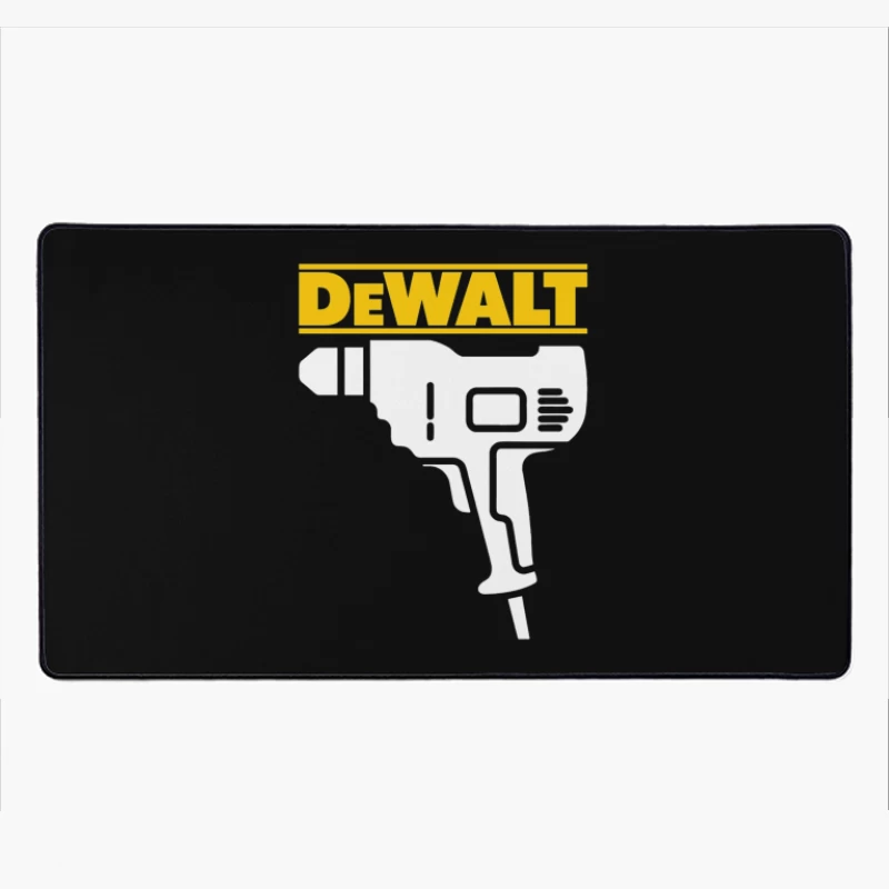 DeWalt Power Tool Drill Silhouette Design Desk Mat