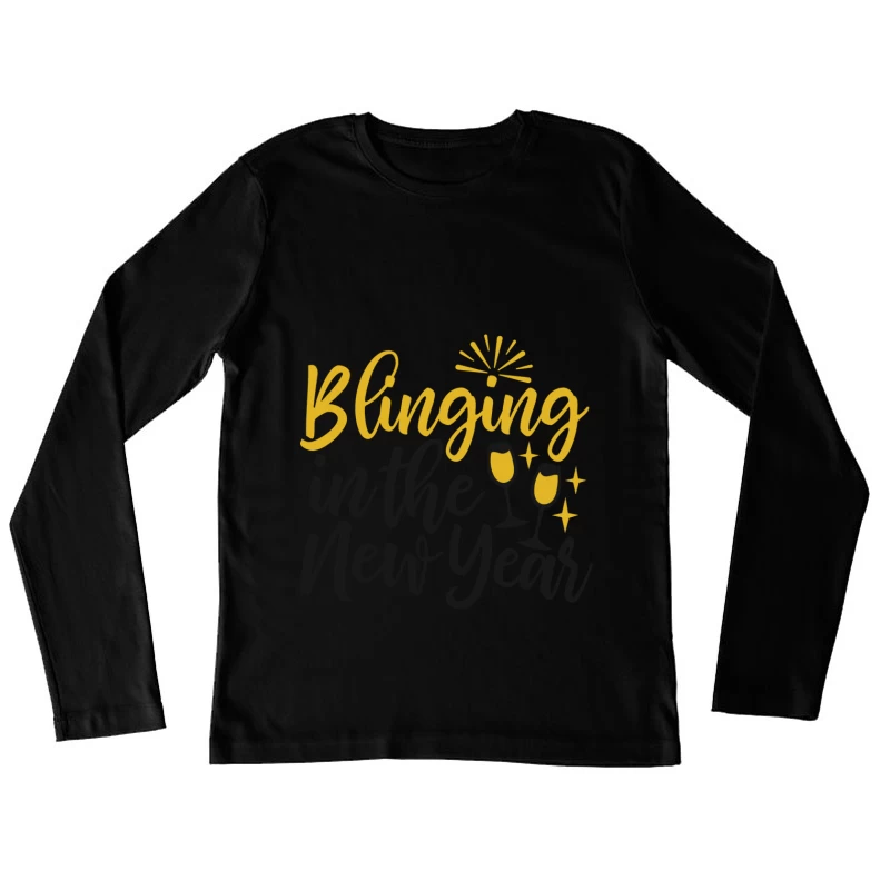 Célébration étincelante du Nouvel An Femme Manches Longues T-Shirt