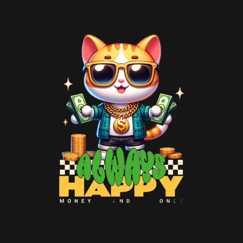 Chat riche avec de l'argent Homme T-Shirt