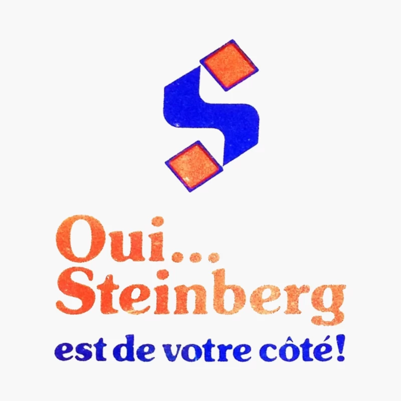 Vintage French Political Campaign Logo for Steinberg Cotton Tote Bag