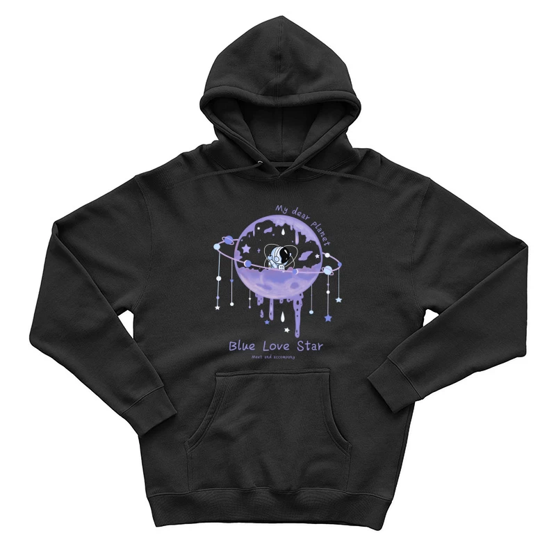 Blauer Liebesstern auf meinem lieben Planeten Herren Pullover Hoodie