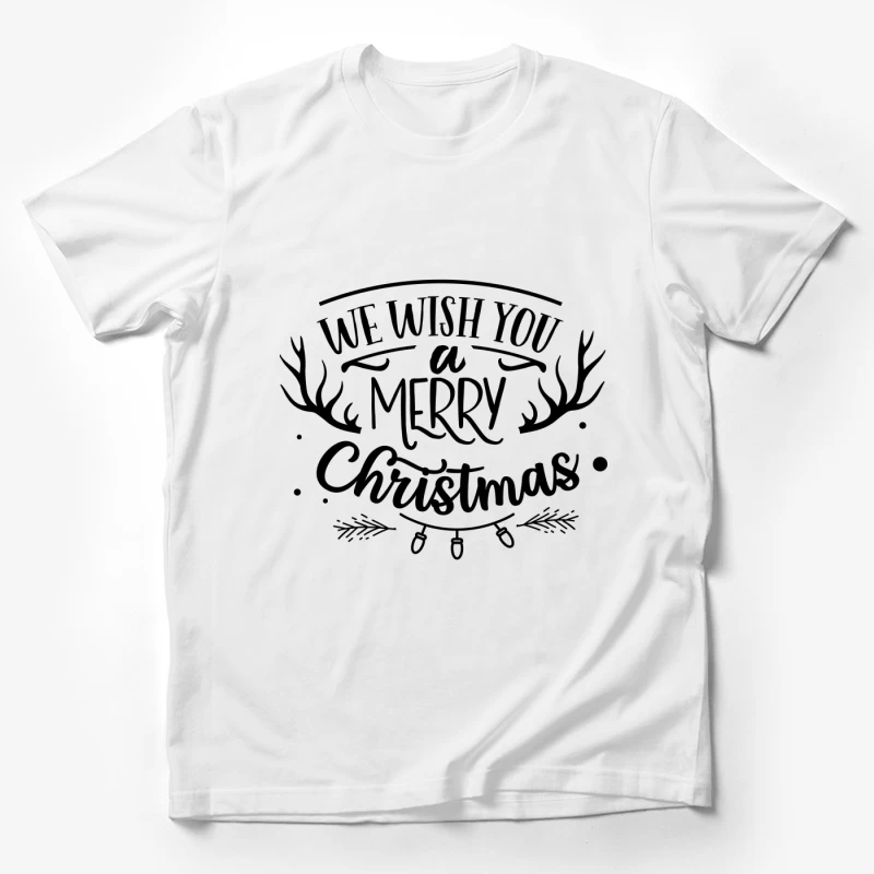 Souhait de Joyeux Noël avec Graphismes Festifs Homme T-Shirt