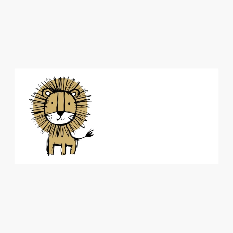 Cute Cartoon Lion Illustration Coffee Mug