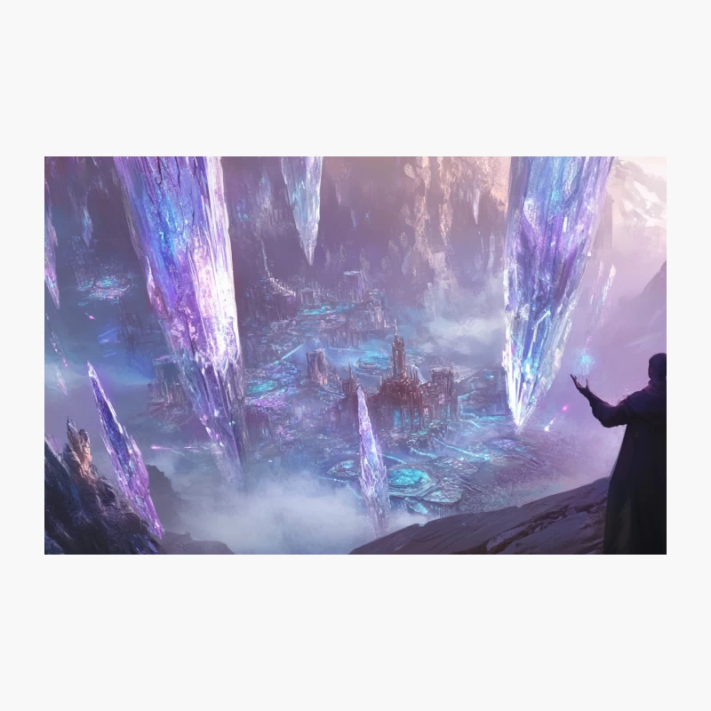 Mystic Crystal City in an Alien Realm Travel Mug