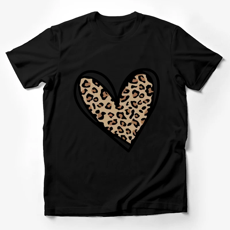 Leopardenmuster Herz Herren T-Shirt