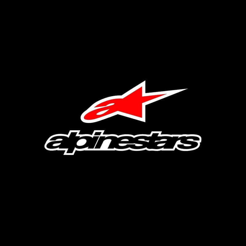 Alpinestars Motorsport Brand Logo with Red Star Design Tapestry