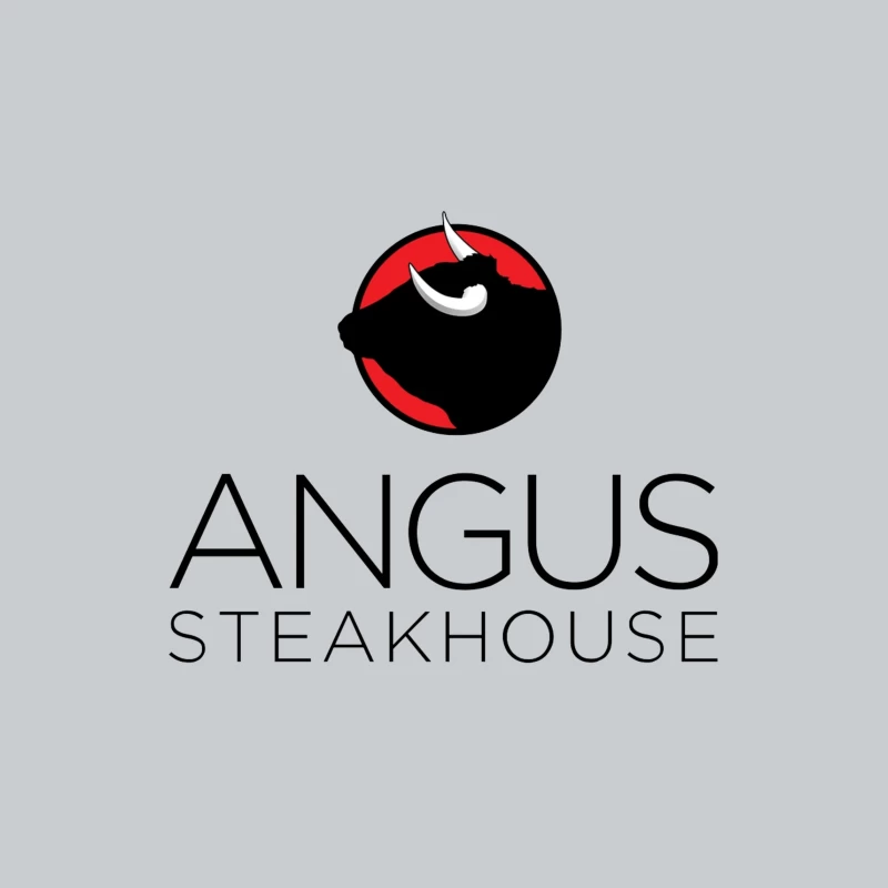 Angus Steakhouse Modern Logo with Bull Silhouette Baseball Cap