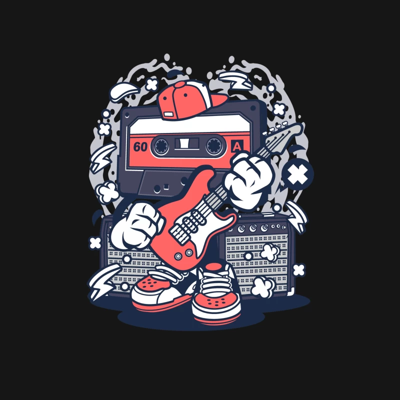 Cassette rétro avec guitare Femme T-Shirt