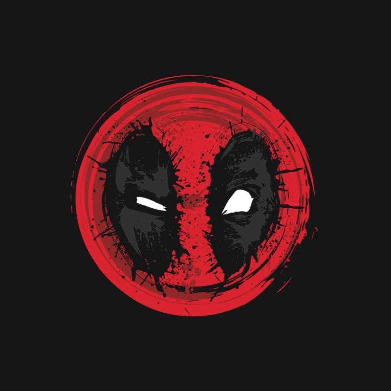 Grunge Deadpool Logo: Marvel's Iconic Superhero Emblem Mouse Pad