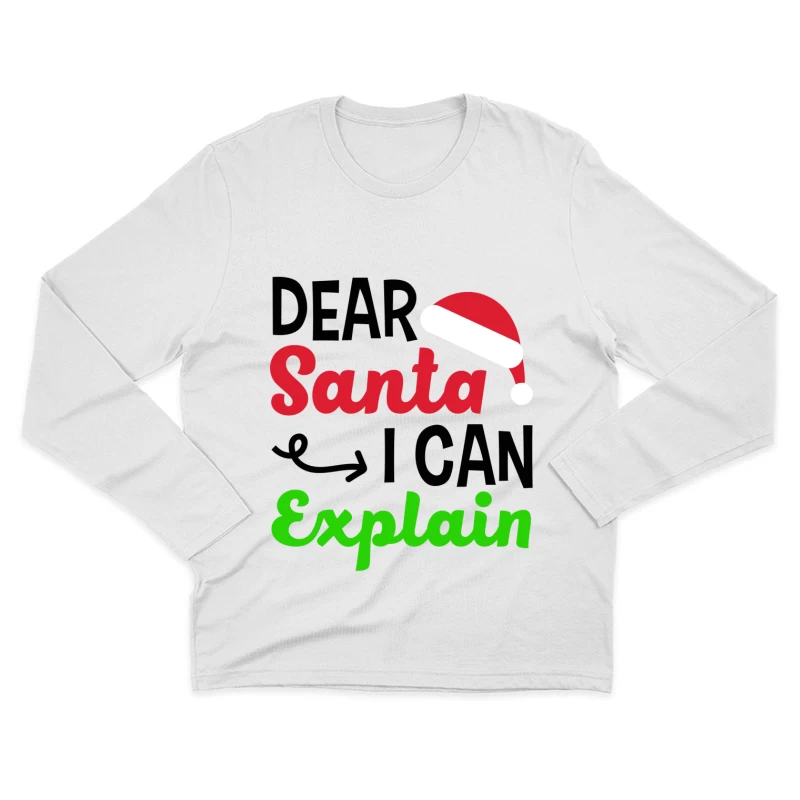 Lettre humoristique au Père Noël Homme Manches Longues T-Shirt