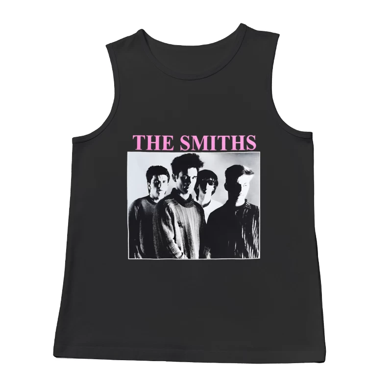 The Smiths Classic Black and White Band Album Cover from the 1980s Male Tank Top