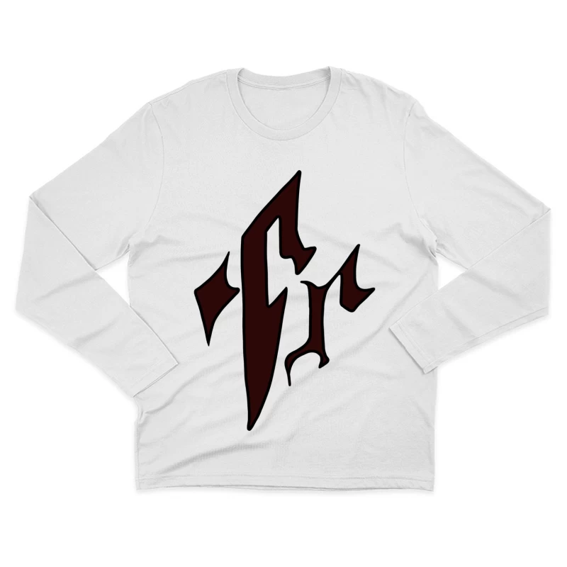 Abstraktes gotisches Muster Herren Langarm T-Shirt