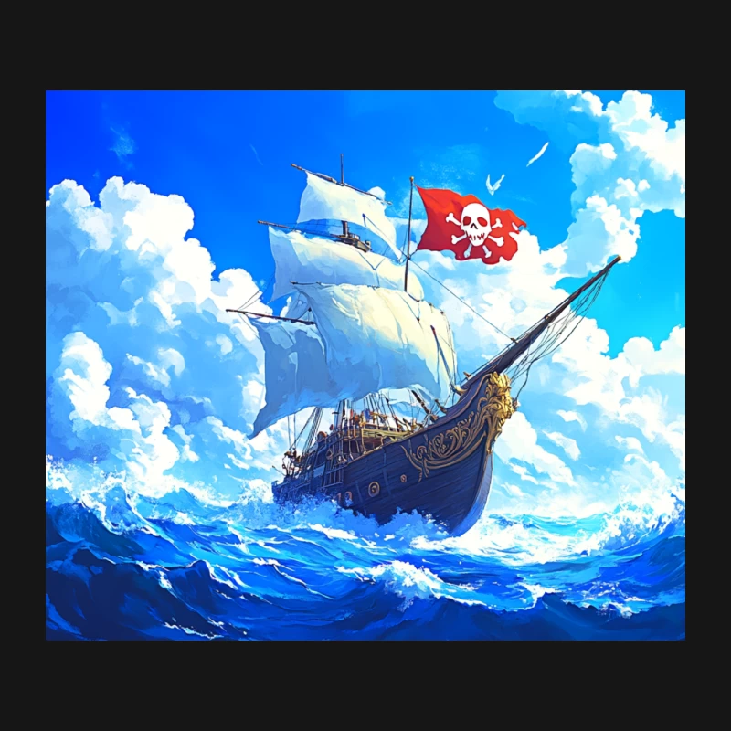 Pirate Adventure: Sailing the High Seas Mouse Pad