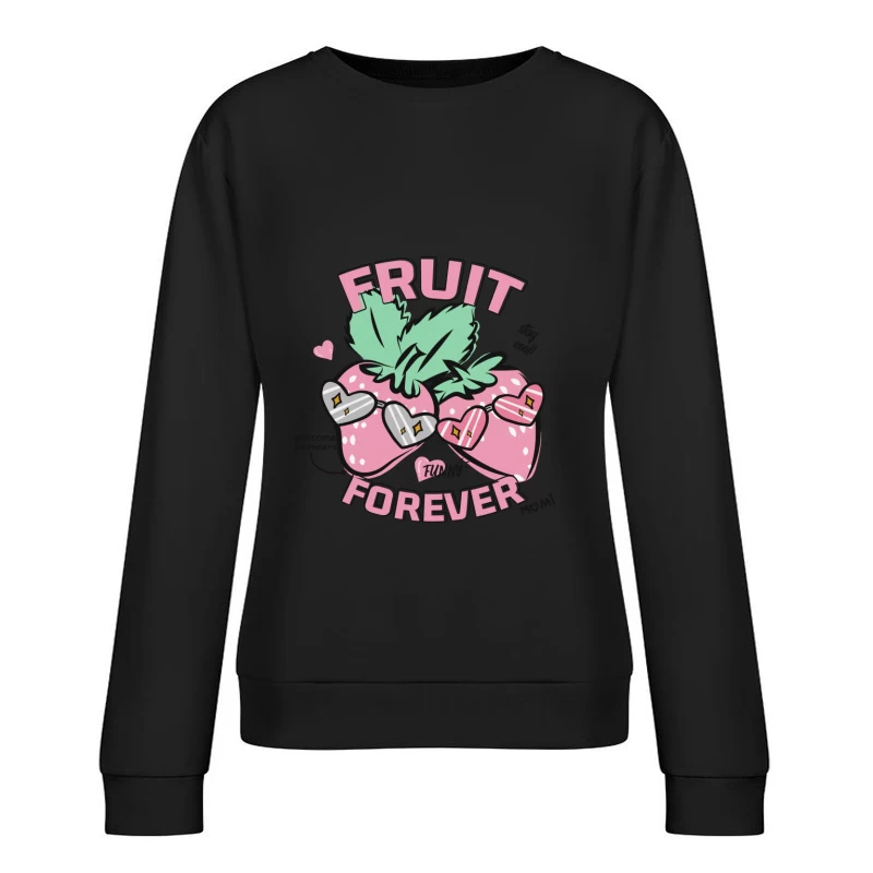 Fruchtige Erdbeerfreunde Damen Pullover Sweatshirt