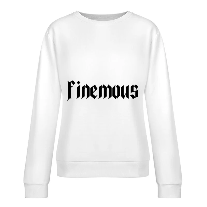 Gothic Schriftzug, Typografie Kunst Damen Pullover Sweatshirt