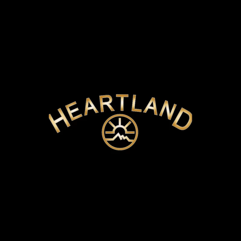 Heartland Hockey Logo with Golden Text and Minimalist Design Coffee Mug