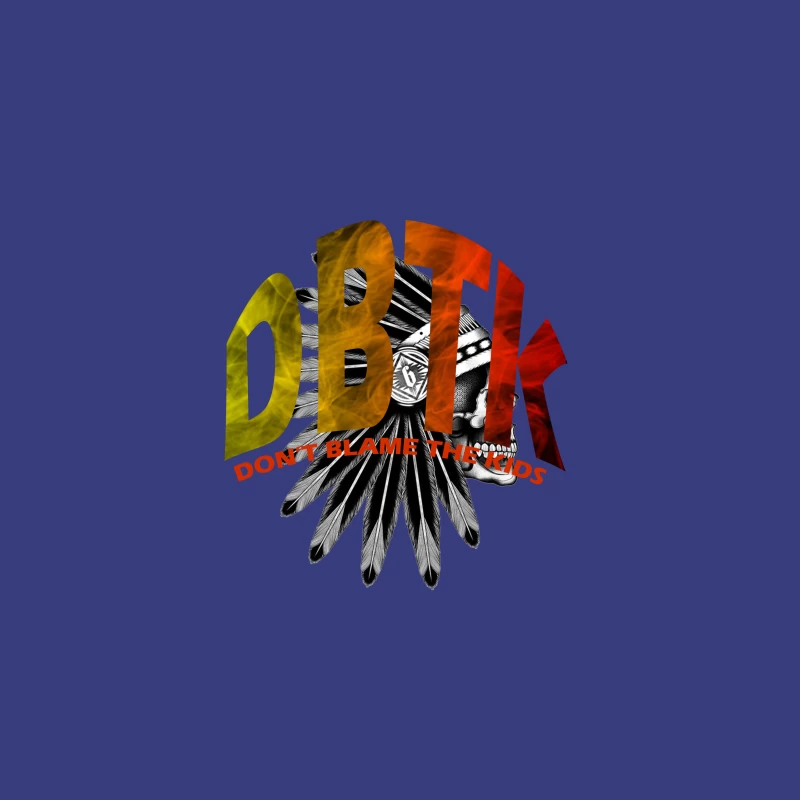 DBTK Logo Design Featuring Feathers and Skull Desk Mat