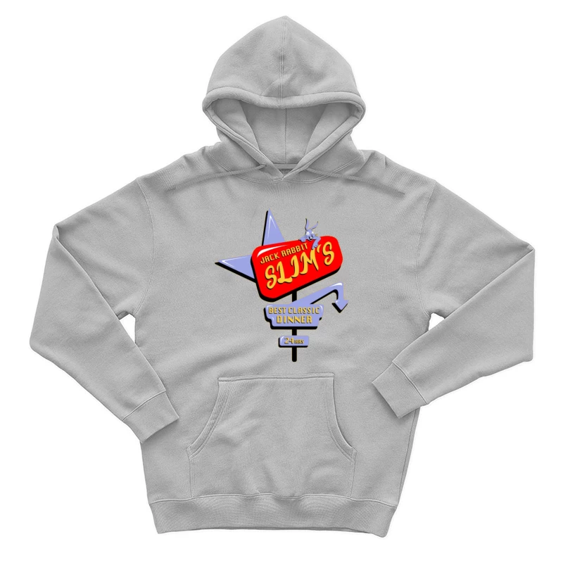Jack Rabbit Slims Diner 1 Male Pullover Hoodie