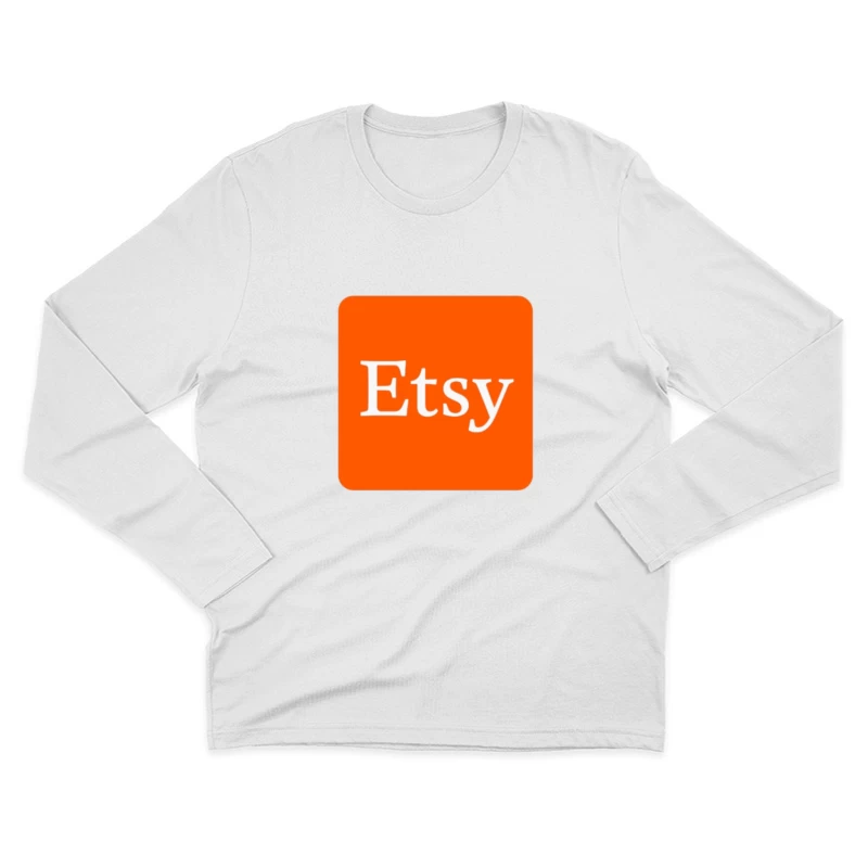 Etsy Official Logo - Orange Square E-commerce Marketplace Icon Male Long Sleeve T-Shirt