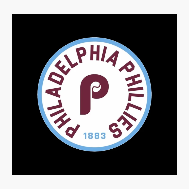 Philadelphia Phillies: Historic MLB Team Logo with Circular Design Throw Pillow