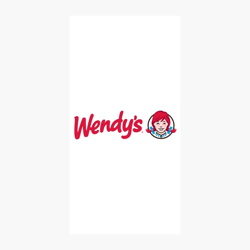 Wendy's Restaurant Chain Logo with Red Text and Iconic Mascot iPhone Case