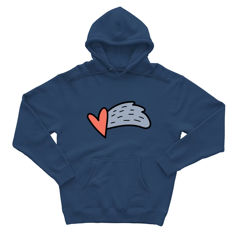 Design de cœur et aile artistique Homme Sweat à capuche