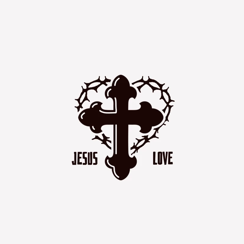 Kreuz der Liebe mit Dornenkrone Herren T-Shirt