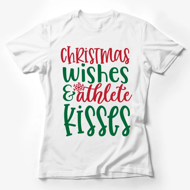 Vœux de Noël et baisers d'athlète Femme T-Shirt