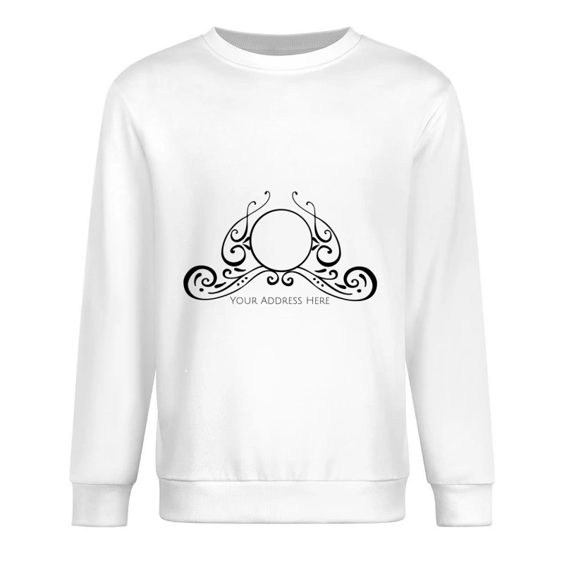 Logo simple avec adresse personnalisée Homme Sweat-shirt à enfiler