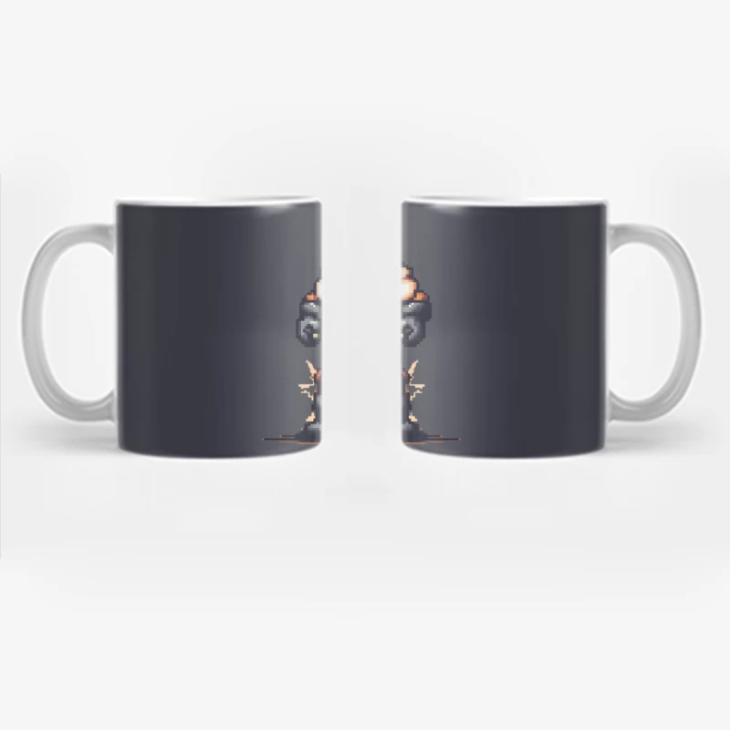 Retro Pixel Art Military Combat Hero Coffee Mug