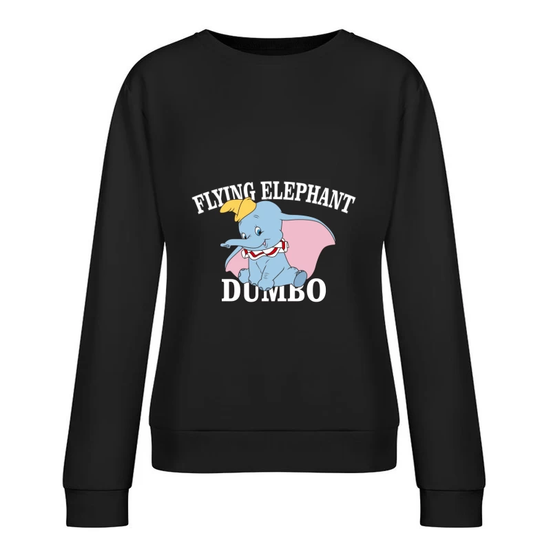 Fliegender Elefant Dumbo Illustration Damen Pullover Sweatshirt