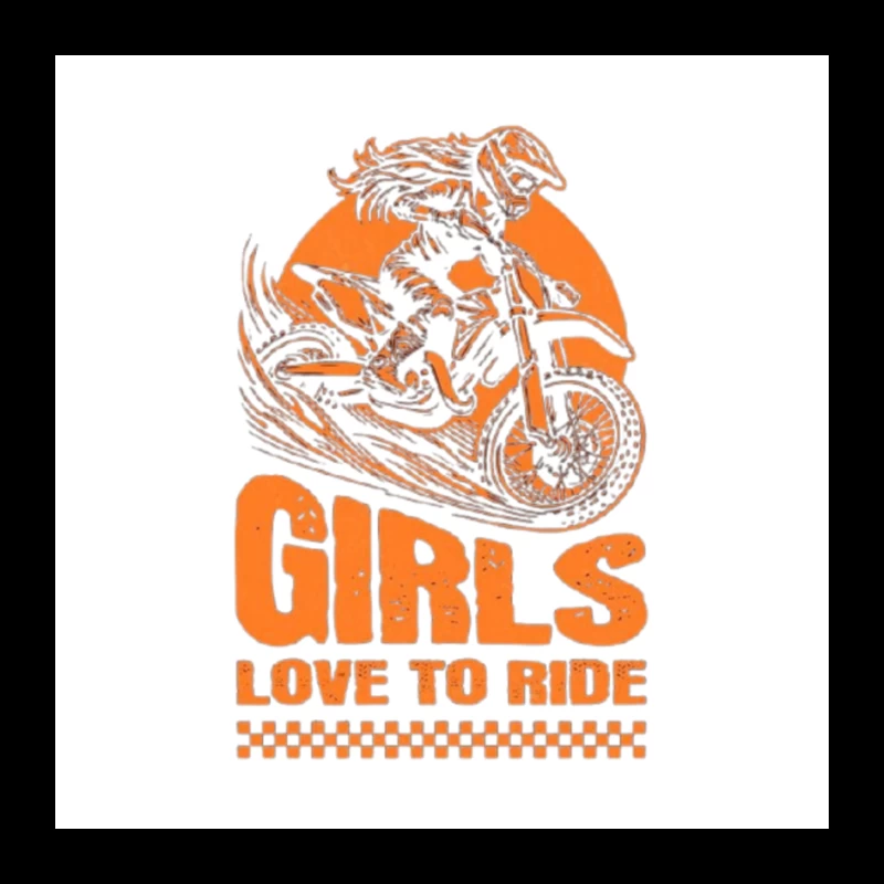 Girls Love to Ride - Motocross Racing Design Pin