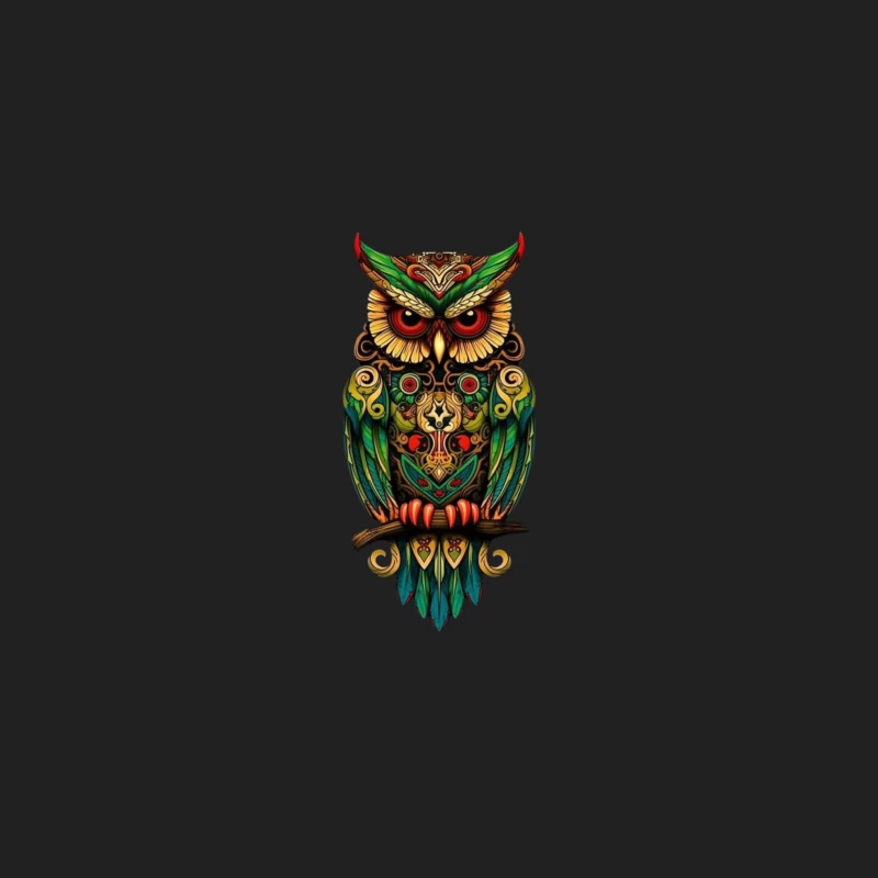 Colorful Owl Art Bucket Hat
