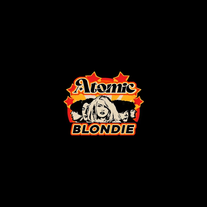 Atomic by Blondie - Retro Band Logo Design iPhone Case