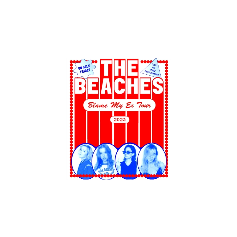 The Beaches 'Blame My Ex' 2023 Tour Retro-Style Concert Poster iPhone Case