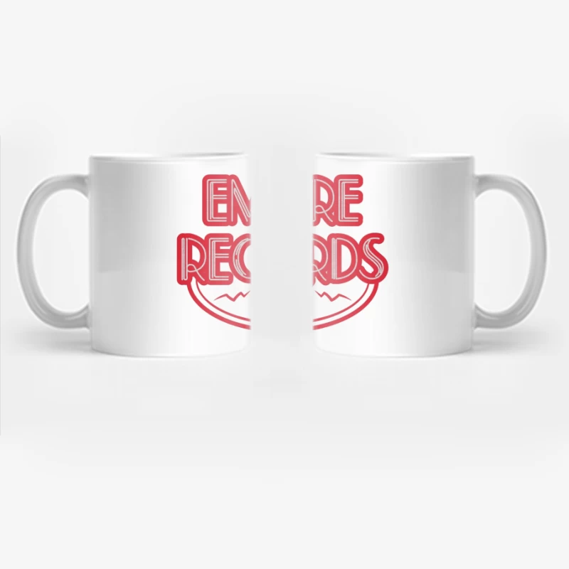 Vintage Empire Records Red Logo Design Coffee Mug