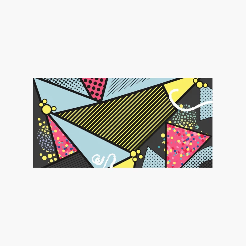 Vibrant Geometric Pop Art Design Cotton Tote Bag