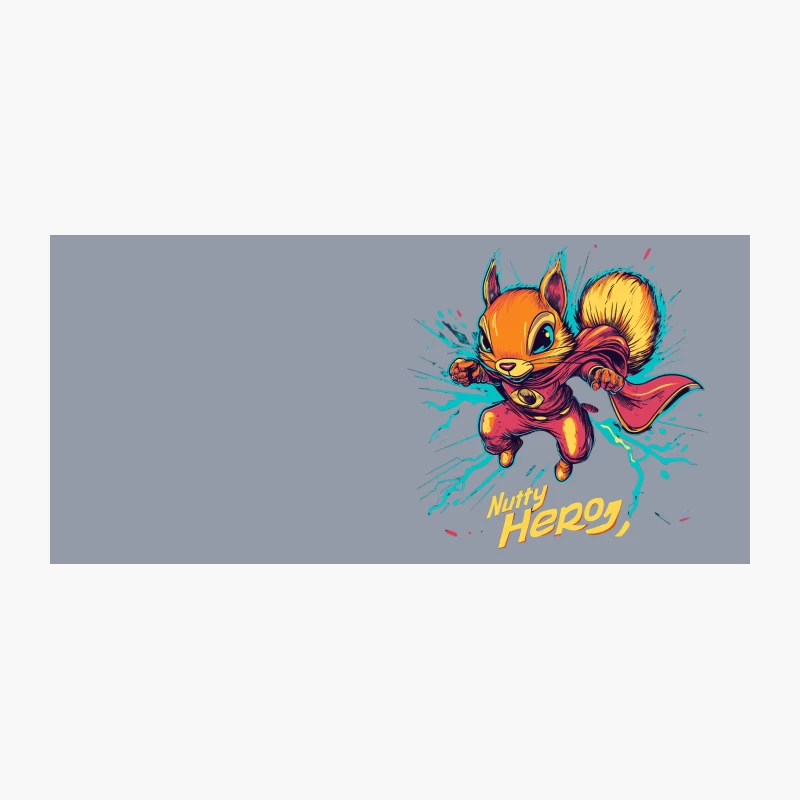 Vibrant Cartoon Squirrel Superhero: The Nutty Hero in Action Coffee Mug