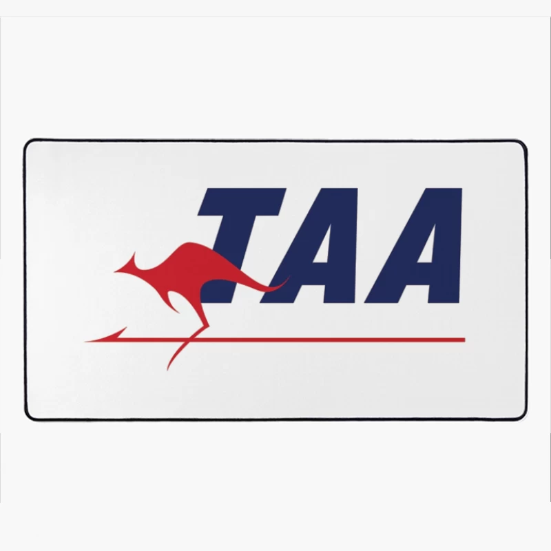 TAA (Trans Australia Airlines) Vintage Logo with Red Kangaroo Desk Mat