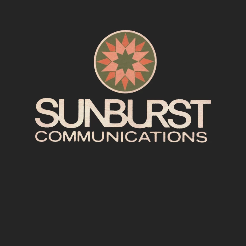 Sunburst Communications Vintage Corporate Logo Design Female Pullover Sweatshirt