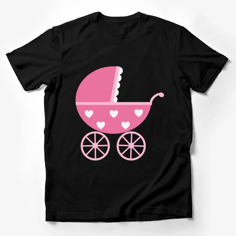 Landau rose avec coeurs blancs Homme T-Shirt