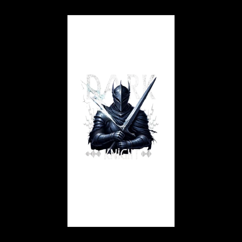 Dark Knight with Ancient Blade - Fantasy Warrior Illustration iPhone Case