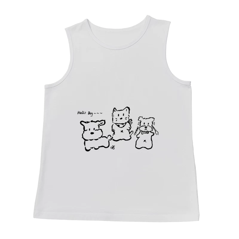 Drei niedliche Tiere in Schwarz-Weiß Herren Tanktops