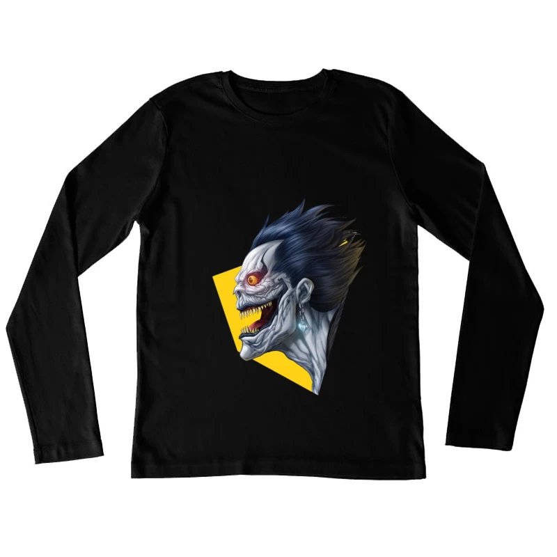 Dämonisches Wesen mit gelben Augen Damen Langarm T-Shirt