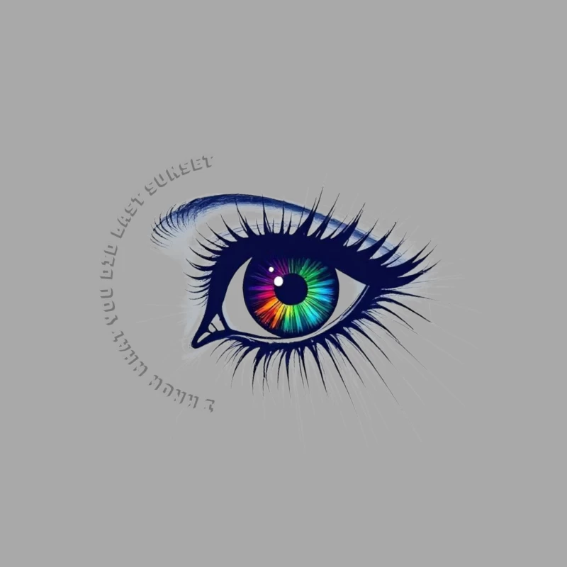 Mesmerizing Rainbow Eye Digital Art Female Pullover Hoodie